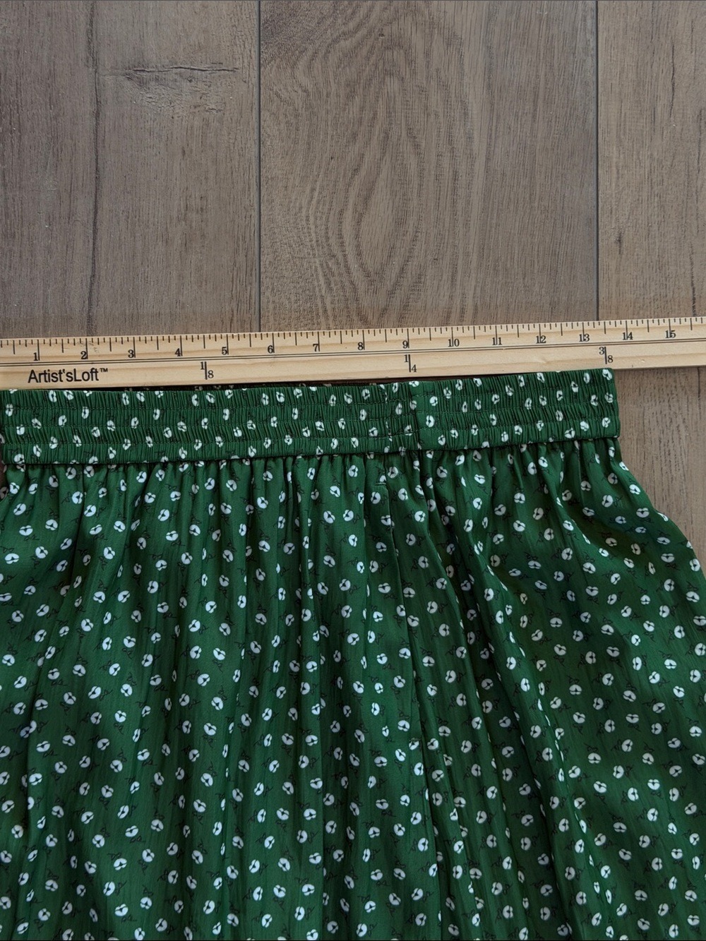 Paul & Joe X Uniqlo Green Ditsy Floral Tiered Maxi Skirt Size M Boho Cottagecore - Picture 9 of 10